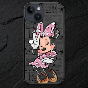 Capa personalizada para iPhone Samsung 5, 5S, 6, 6S, 7, 8, SE, X, 11, 12, 13, 14, 15, 16 Mickey Minnie Love Disney