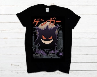 Top T-Shirt Gengar Vintage Gengar Herren Damen Kinder