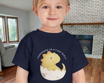 Camiseta infantil "La felicidad es una concha acogedora" / Camiseta de dinosaurio para bebé