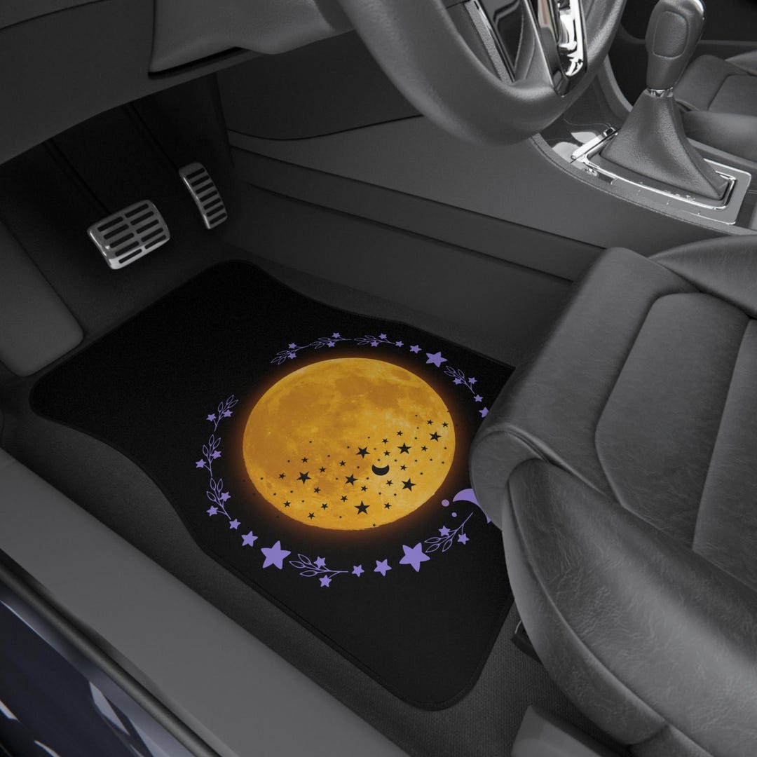 Golden Moon With Stars Car Mats | Set of 4 - Etsy