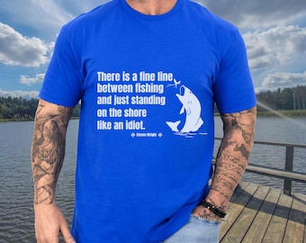 Camiseta con humor de pesca, unisex, suave, ideal para pescadores, regalo divertido para papá, ropa informal, ideal para salidas de pesca.