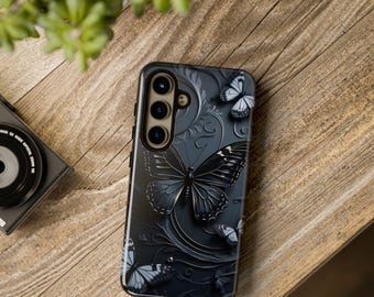 Black Butterflies Phone Case | Tough Protective Case