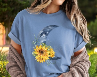 Maglietta Luna Girasole / Luna Crescente con Girasoli