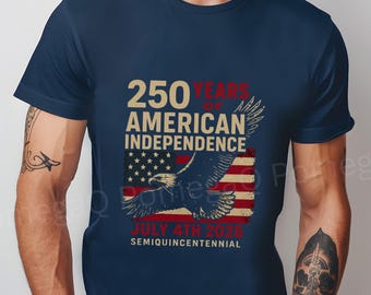 250 Jahre amerikanische Unabhängigkeit T-Shirt | 4. Juli 2026 Vaterländisches Adler-Hemd