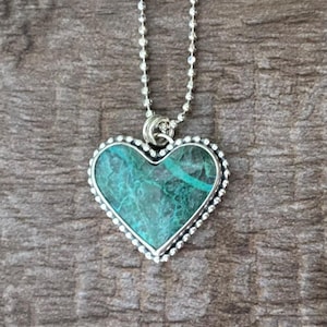 Chrysocolla Heart Necklace
