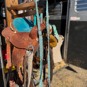 Hand braided horse reins- 8 strand flat braid