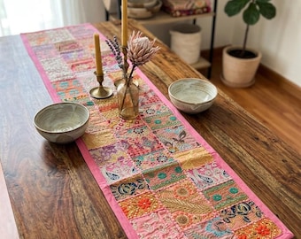 Handmade Patchwork Table Runner 60x15 inches