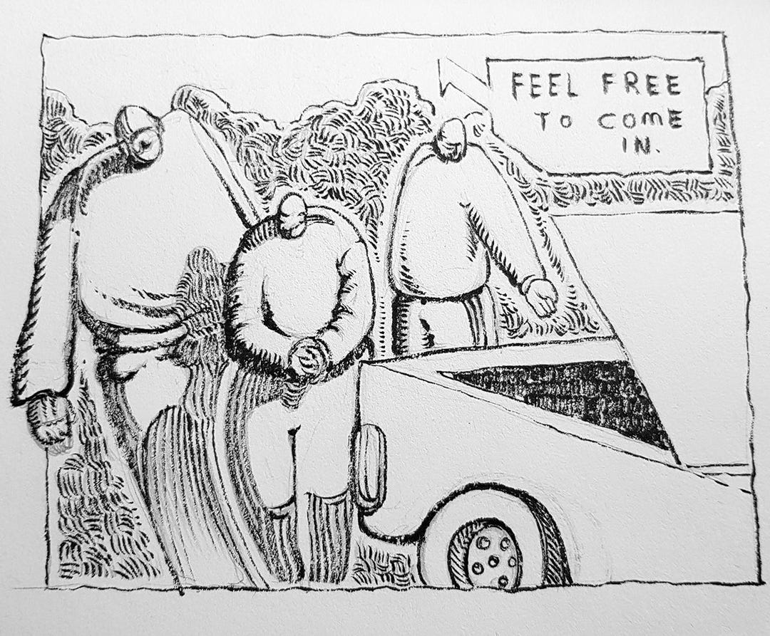 Trunk Inkober Trunk- Original Ink Drawing - Inktober 2025 - Hand-drawn A5 ...