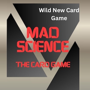 Mad Science Card Game - Sci-Fi Battle for 7 Locations - Wild Digital Download - Printable Card Game for Friends & family - creative cards