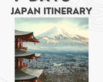 Itinerario definitivo de 7 días por Japón / Guía de Tokio, Kioto y Osaka / Planificador de viaje en PDF