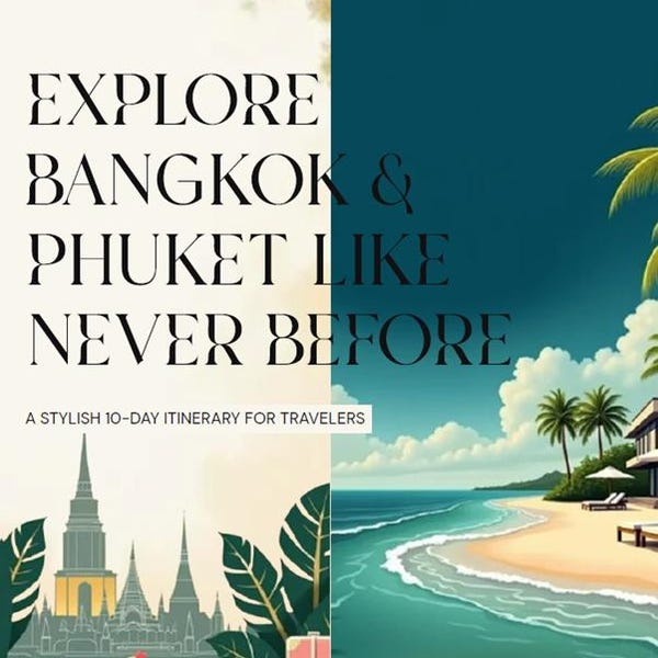 Roteiro de 10 dias em Bangkok e Phuket em PDF | Guia de viagem digital com joias escondidas, cafés e as melhores coisas para fazer na Tailândia