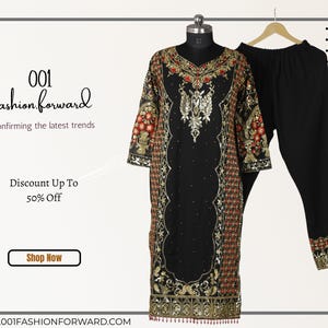 Pakistani Designer fully embroidered Sequence Work Readymade Salwar Kameez Stitched Wedding Wear Suits