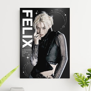 Felix Stray Kids A4 Digital Poster | K-Pop Printable Wall Art | STAY Fan Download | Aesthetic Kpop Room Decor