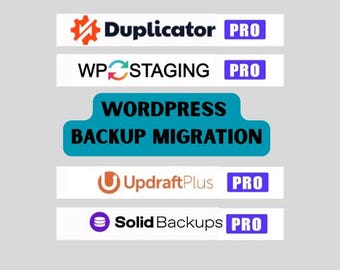 Duplicator Pro | UpdraftPlus Premium | WP Staging Pro | Solid Backups (BackupBuddy) | WordPress Backup and Migration Plugin | Preactivated