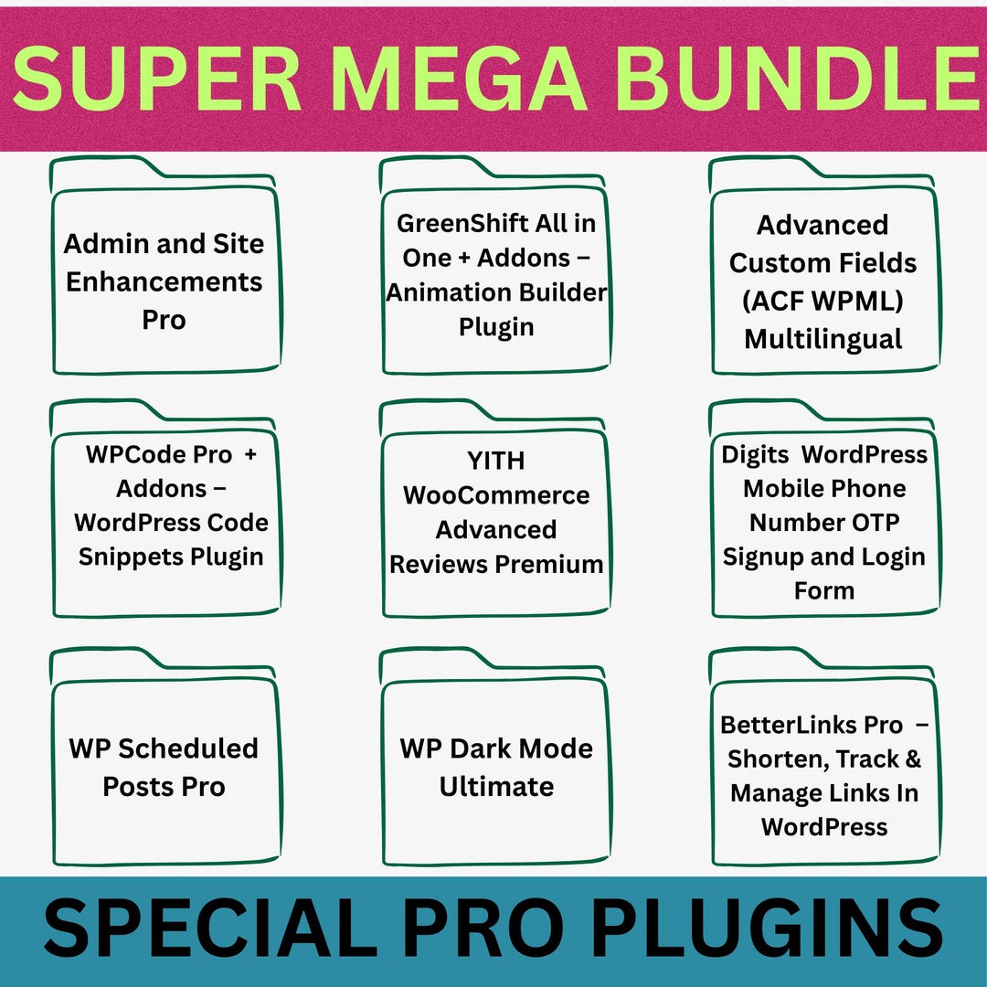 Super Mega Wordpress Pro Plugin Bundle – 9 Premium Plugins ...