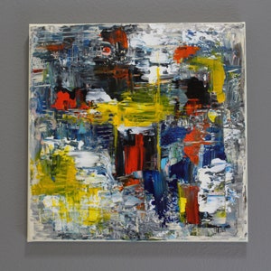 Colorful, Abstract Palette knife Painting, Wall Art, Wall Decor, &quot;Urban Grunge&quot;