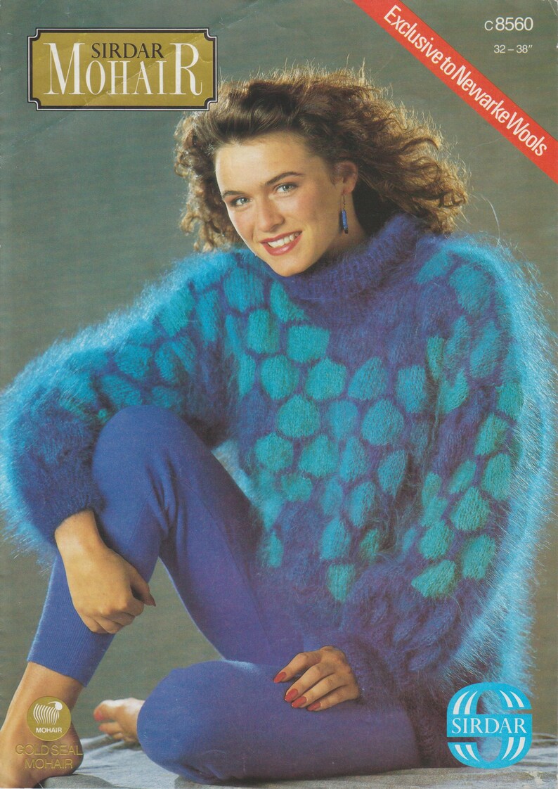 Women's Knitting Pattern Mohair Jumper Sirdar C8560 - Etsy