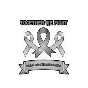 Brain Cancer Awareness Stickers, Inspirational Stickers for Hope, Cancer Support Decals, Gift for Strength, Fight Together