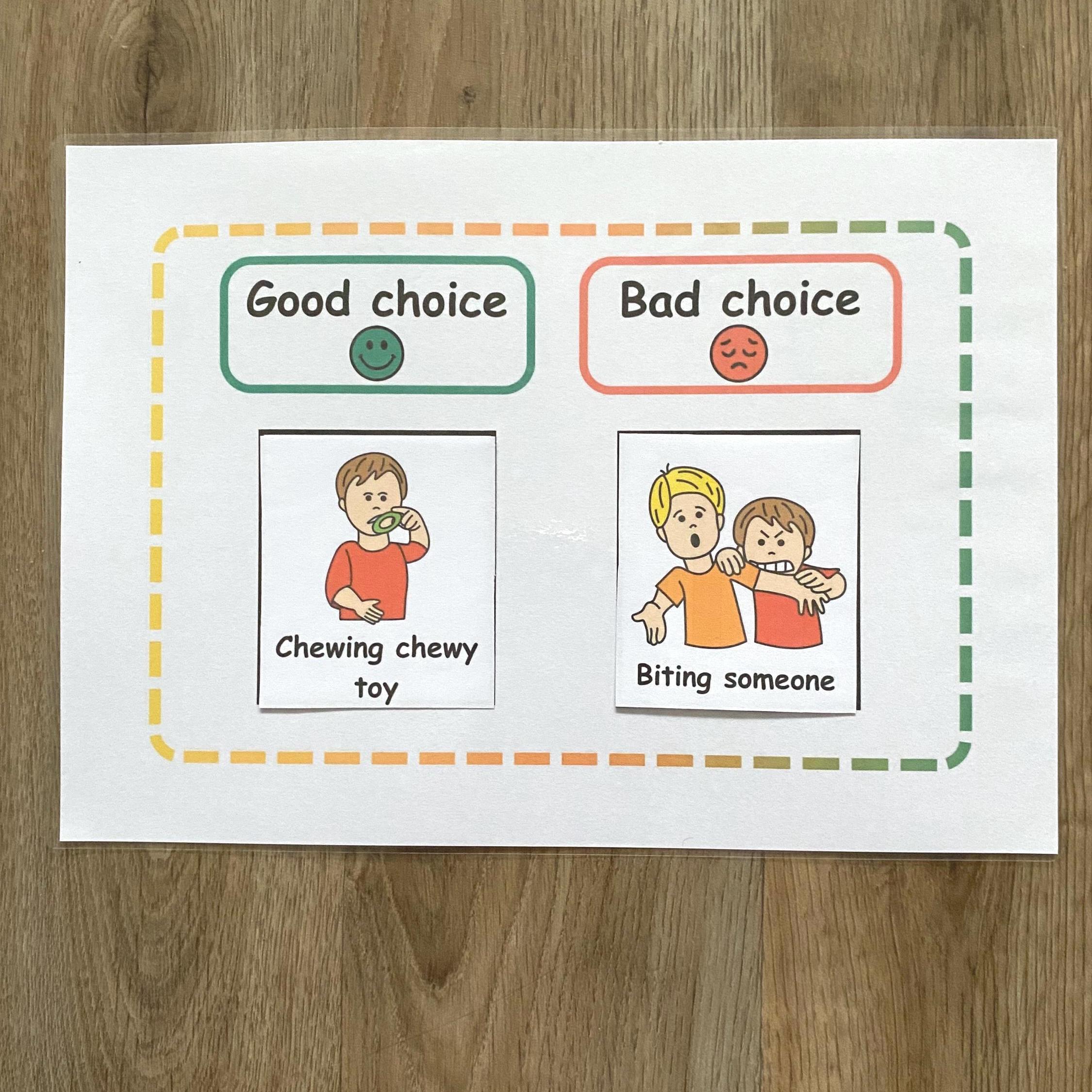 Printable Behavior Sorting Activity, Good Choice Vs Bad Choice ...