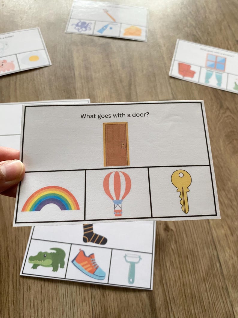 What Goes With? Object Association Task Cards, Matching Activity, Early ...