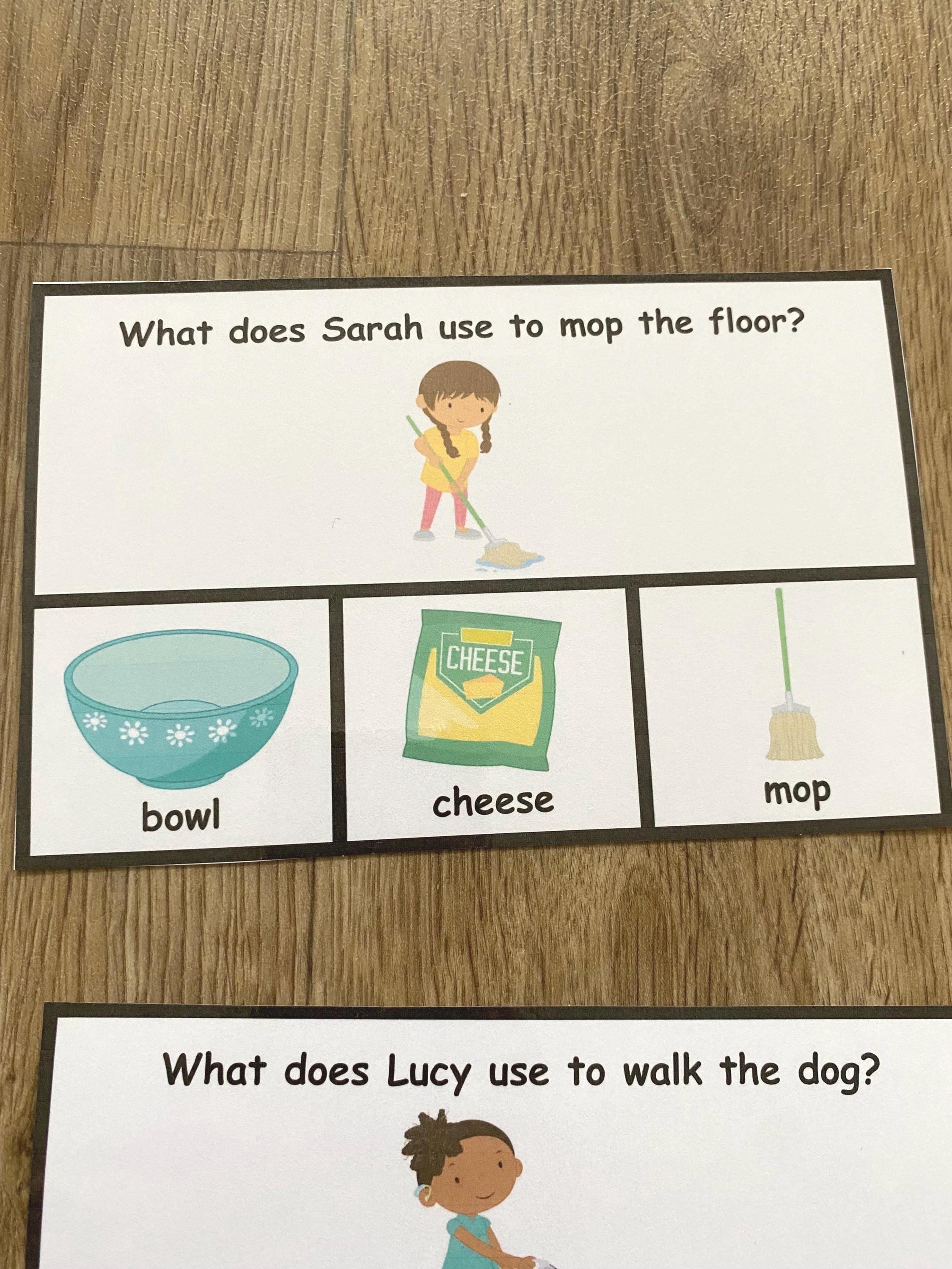 Chore Task Cards for Autism & SEN, WH Questions, Life Skills, Speech ...