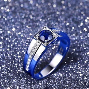Blue Sapphire Sterling Silver Ring: Handmade September Birthstone Jewelry