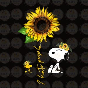 Archivo Snoopy estilo girasol (SVG, PNG, PDF, CMYK, Jpg, 3375 x 3375)