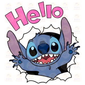 Hello Stitch Cute Alien Design Png Pdf Cmyk Svg Jpg File 3375x3375