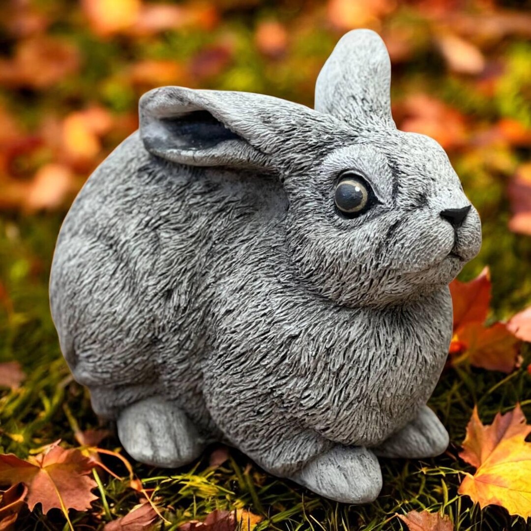 Stone Rabbit Garden Decoration Forest Animal Sculpture Cement Bunny ...