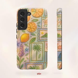 Stained glass Samsung galaxy phone case - Summer aesthetic android cases, Galaxy s23 ultra case Samsung S24 Case,Protective Samsung s25 case