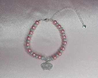 Pink Crown Cat Necklace