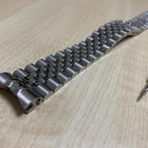 20mm/21mm silver stainless steel Jubilee watch strap bracelet fits Date just day date