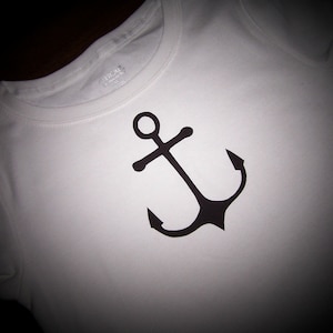Anchor Iron on Patch Black, Navy Blue or Red - Easy Craft. Boat, Ocean, Captain, Sail, Fabric Applique Adult, Child, Sailor