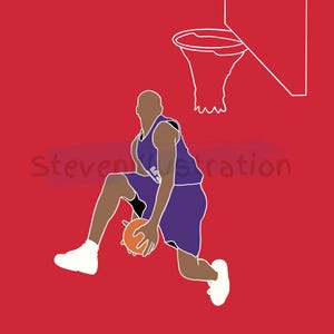 Vince Carter Toronto Raptors Dunk Contest PNG graphic