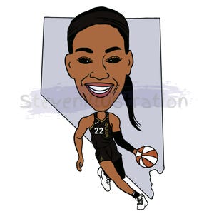 A’ja Wilson Las Vegas Aces PNG graphic