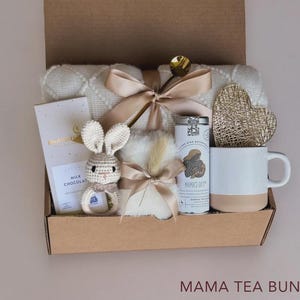 Deluxe New Mom & Baby Geschenkbox für Frauen nach der Geburt | Baby Geschenkkorb, Postpartum Pflege Paket, Push Geschenk, Neugeborene Jungen, Mädchen, Unisex