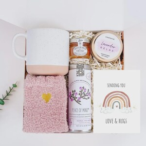 Pflegepaket für sie, Pflegepaket, Liebe und Umarmungen senden, Gute Besserung, Aufmunterungsgeschenkbox, Geschenk für den besten Freund, Teegeschenkbox