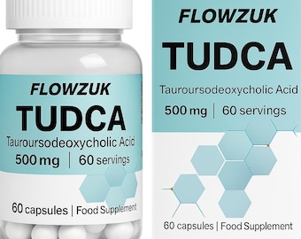 TUDCA 500 mg | Kosttillskott | 60 veganska kapslar | Växtbaserade | Flowzuk UK
