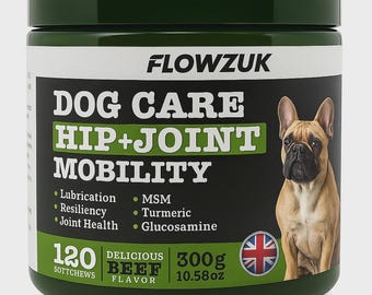 Dog Joint Support Chews: Natural Beef Flavor, UK Made