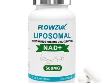 Liposomal NAD+ 500mg | Nicotinamide Supplement | 60 Capsules | UK Made | Vegan-Friendly | Flowzuk Wellness