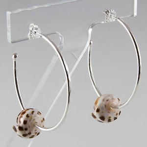 Puka Shell Hoop Earrings