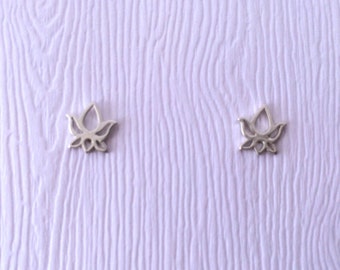 Tiny Lotus Flower post earrings