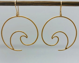 Wave Hoop Earrings