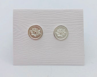 Lotus flower post earrings