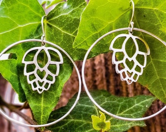 Hop Hoop Earrings - craft beer jewelry