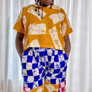 African cargo pant for Women | Ankara Co-ord Outfit | Ankara Wide Leg Trousers | Matching Set | Summer Outfit