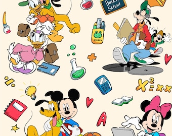 Tecido Mickey Mouse e Pato Donald, tecido Mickey, tecido Disney, tecido de algodão de desenho animado, tecido de anime por meia jarda
