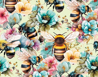 Bee Fabric,  100% Cotton Fabric ，By The Half Yard
