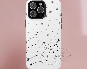 Gemini Zodiac Magnetic Phone Case, Astrology Gift for Her, Celestial Star Sign Cover, Compatible with iPhone 17, 16, 15, 14, 13