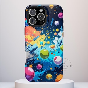 Étui de téléphone Anime Energy Blast Tough, Power-Up, compatible avec iPhone, Galaxy, Pixel, style scène de bataille anime